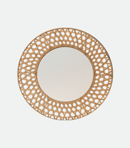 Golden Round Mirror